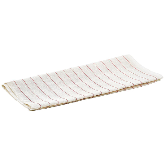 Cotton Glass Polishing Towel, Red Stripes, 16"x 29"
