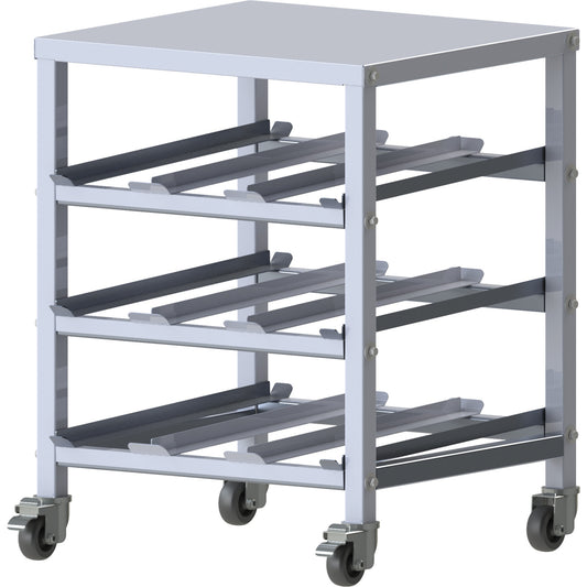Mobile Under-Counter 3-Tier Can Storage Rack