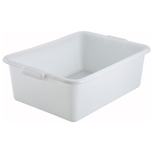 Standard Weight Polypropylene Dish Box, 7" Depth - White