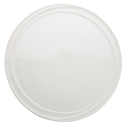 WDP007-103 - Mazarri 12" Dia Porcelain Round Plate - Bright White (12 pieces/case)