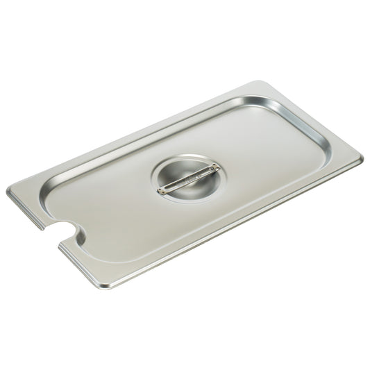 18/8 Stainless Steel Steam Pan Cover, Slotted - 1/3