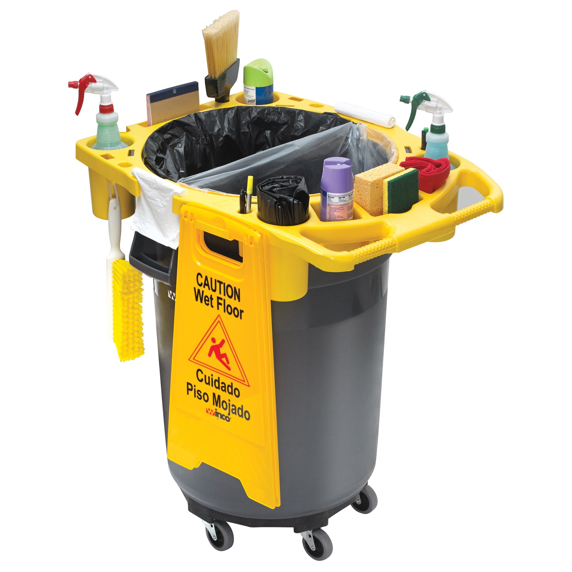 TCD-44Y - Container Caddy for 44 Gallon Trash Can – Winco