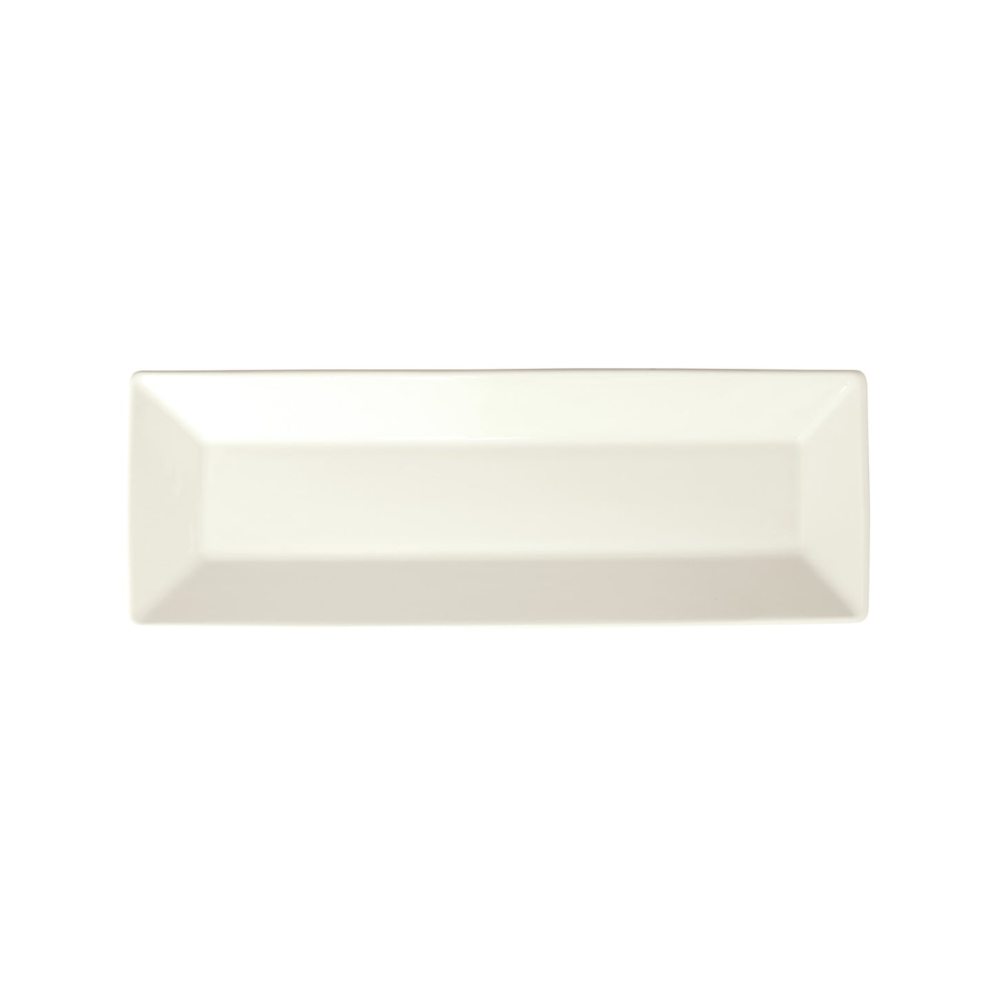 RPR-12-AW - Royalsquare Porcelain Rectangular Platter, 12"L x 4"W x 3/4"H - American White (36 Pieces/Case)