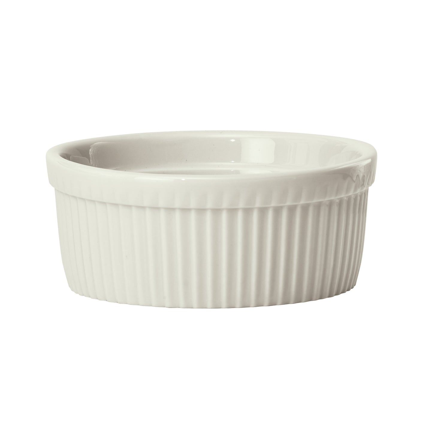 SBR-12-AW - Porcelain Fluted Souffle Bowl, 12 oz (12 Pieces/Case)
