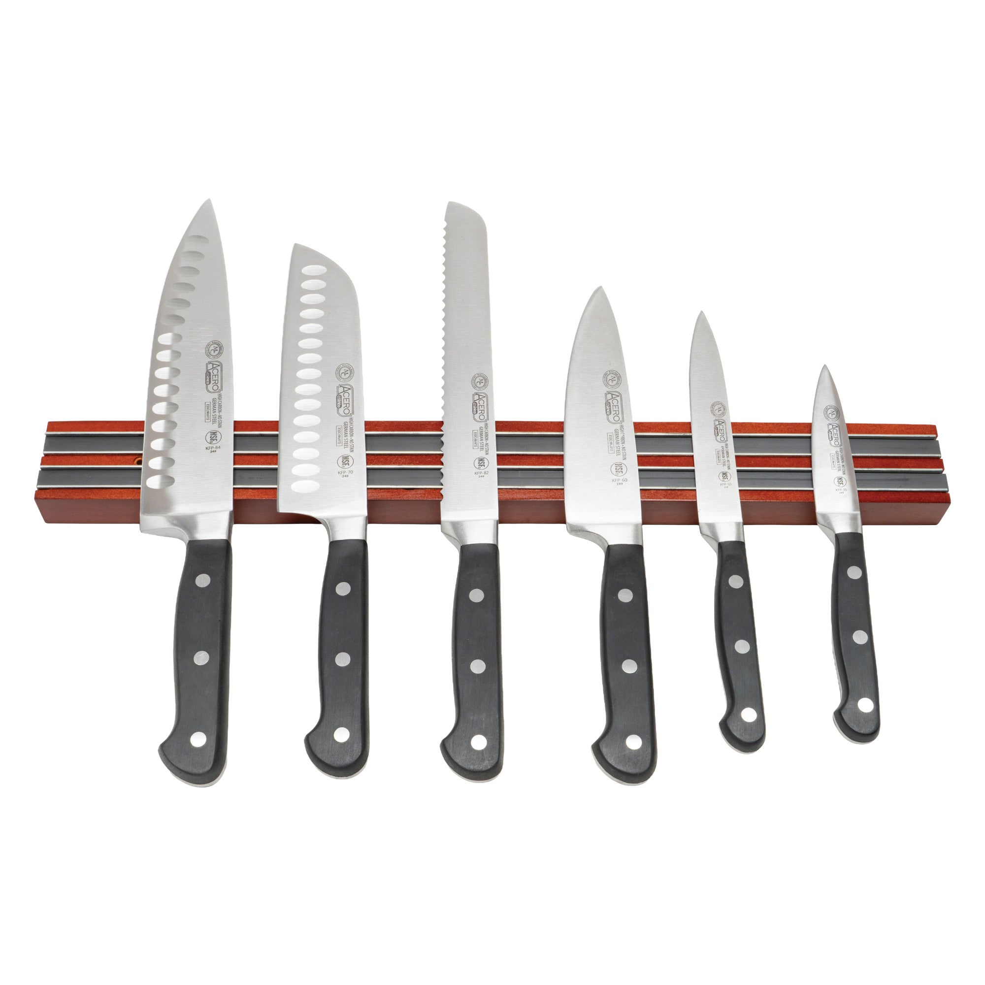 WMB-18 - Magnetic Knife Bar, Wooden Base - 18