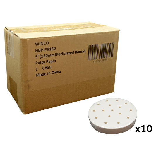 5" (130mm) Perforated Round Patty Paper, CS/5000 papers
