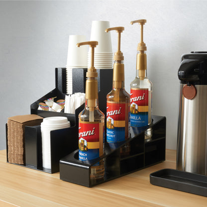 SBO-3C - Syrup/Condiment Bottle Organizer, 3-Compartments, Black