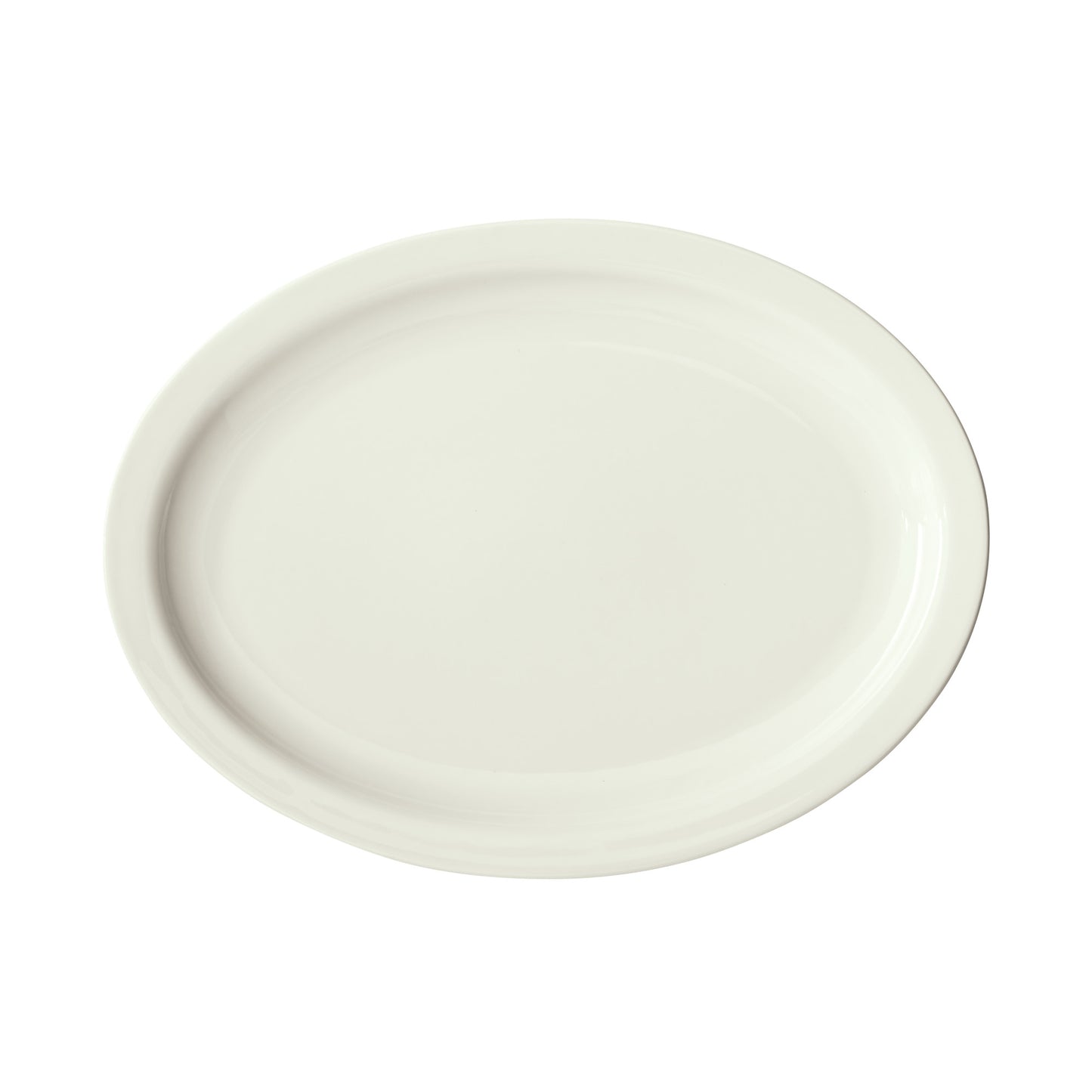 BPO-115NR-AW - Birkhall Porcelain Narrow Rim Oval Platter, 11-1/2"L x 9-1/8"W x 1"H - American White (12 Pieces/Case)