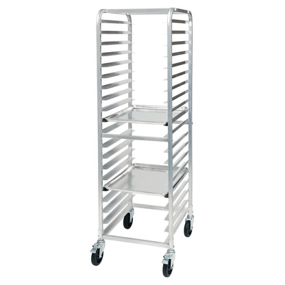 AWRK-20 - 20-Tier End-Load Sheet Pan Rack with Brakes - 3" Spacing - Welded