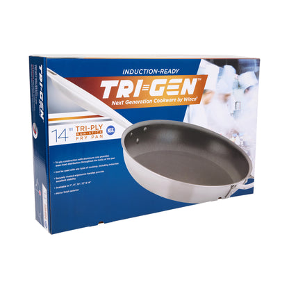 TGFP-14NS - Tri-Gen Tri-Ply Stainless Steel Fry Pan, Non-Stick - 14" Dia