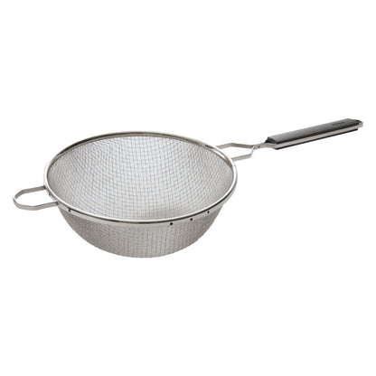 MSTP-10DM - 10-1/4" Double Medium Mesh Strainer with Plastic Handle