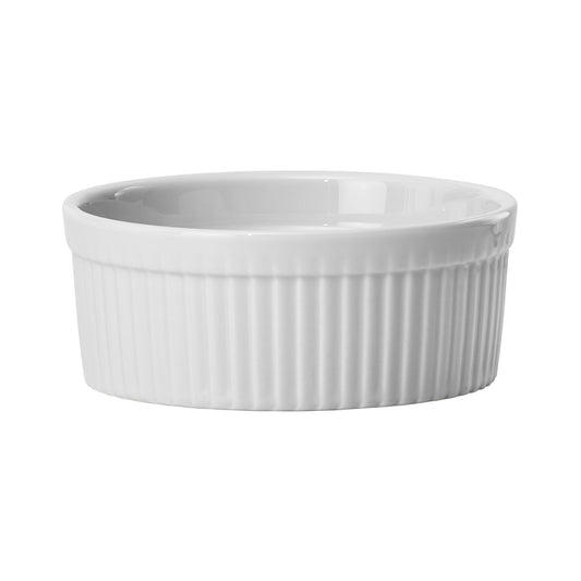 FRR-8 - Fluted Ramekin, 8 oz. White Porcelain, 36 Pieces/Case