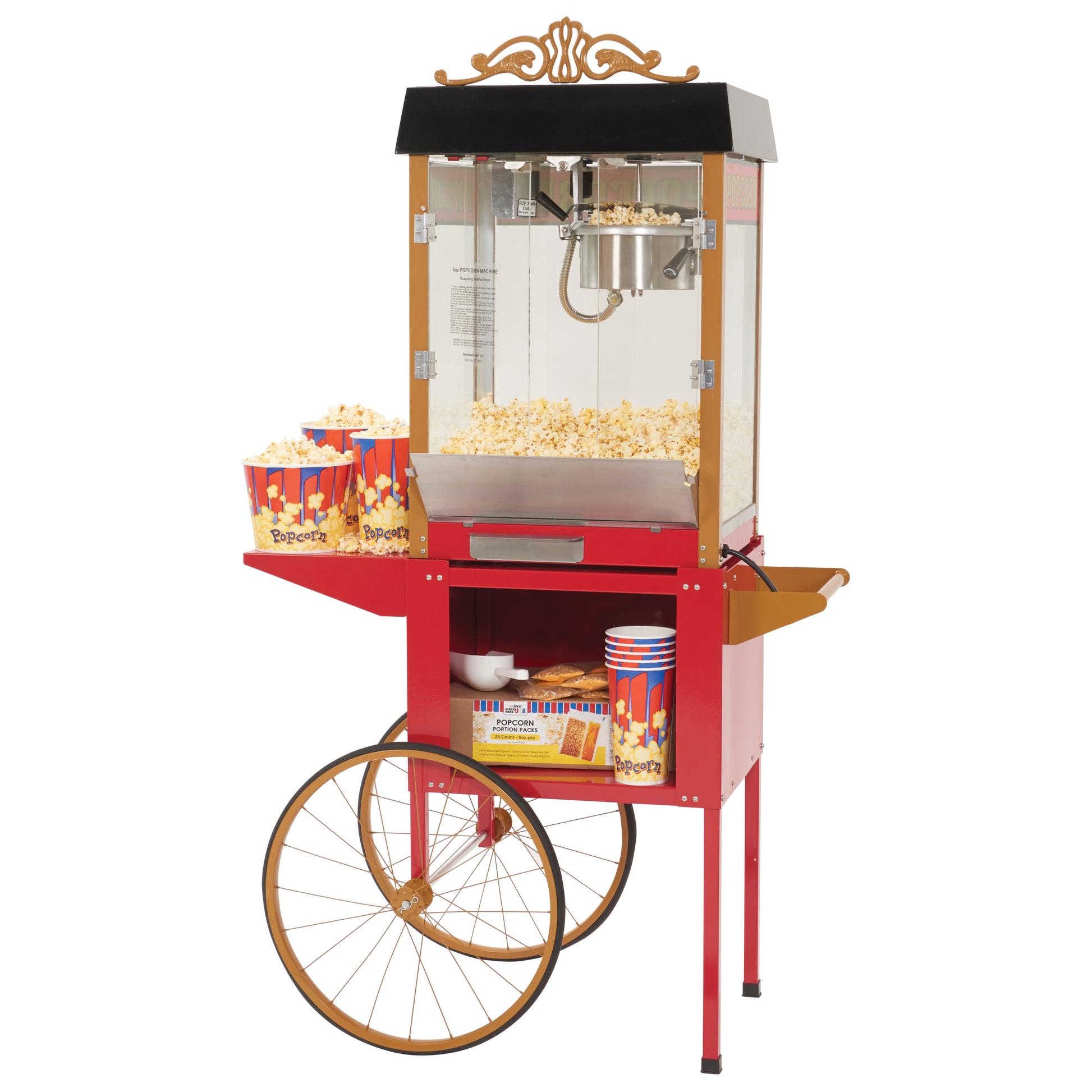 Machine à Popcorn 8 oz. avec Chariot Machine à Popcorn 8 oz. avec Chariot