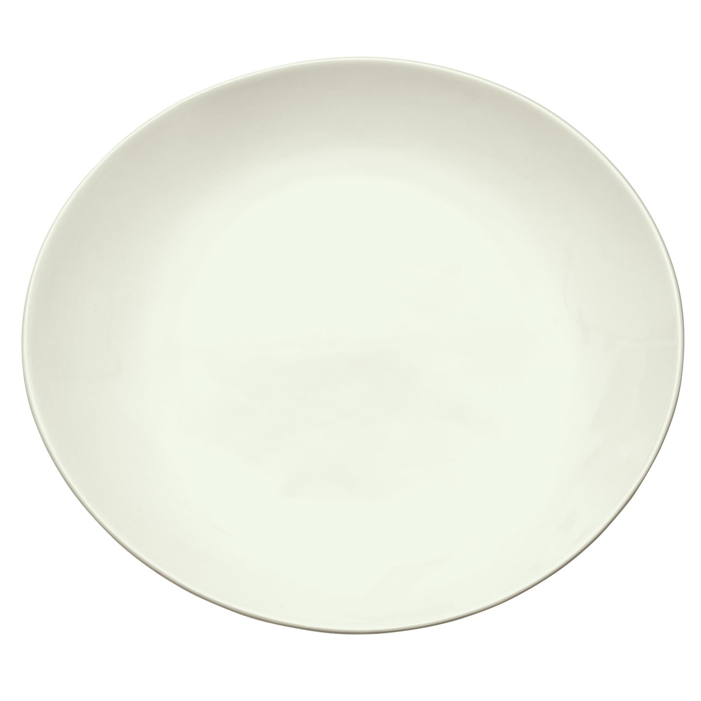 OKP-12PL-AW - Brechia Porcelain Coupe Oval Platter, 12"L x 10-1/2"W x 1-1/2"H - American White (12 Pieces/Case)