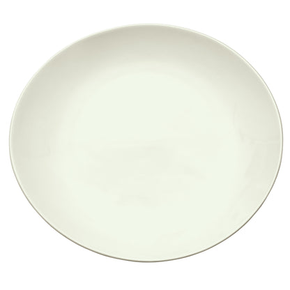 OKP-12PL-AW - Brechia Porcelain Coupe Oval Platter, 12"L x 10-1/2"W x 1-1/2"H - American White (12 Pieces/Case)
