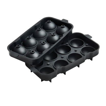 Silicone Ice Tray, 8 Compartments - Black