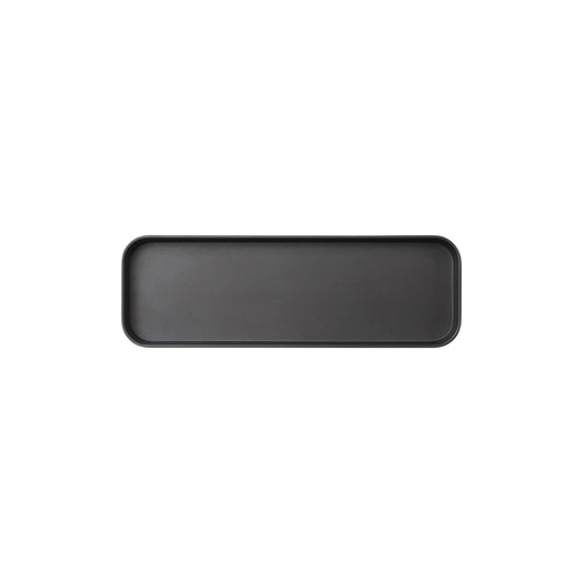 MMP-1204K - Melamine Platter, 12in L x 4in W x 1in H, Rectangular, Black