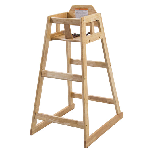Natural Wood Pub-Height High Chair
