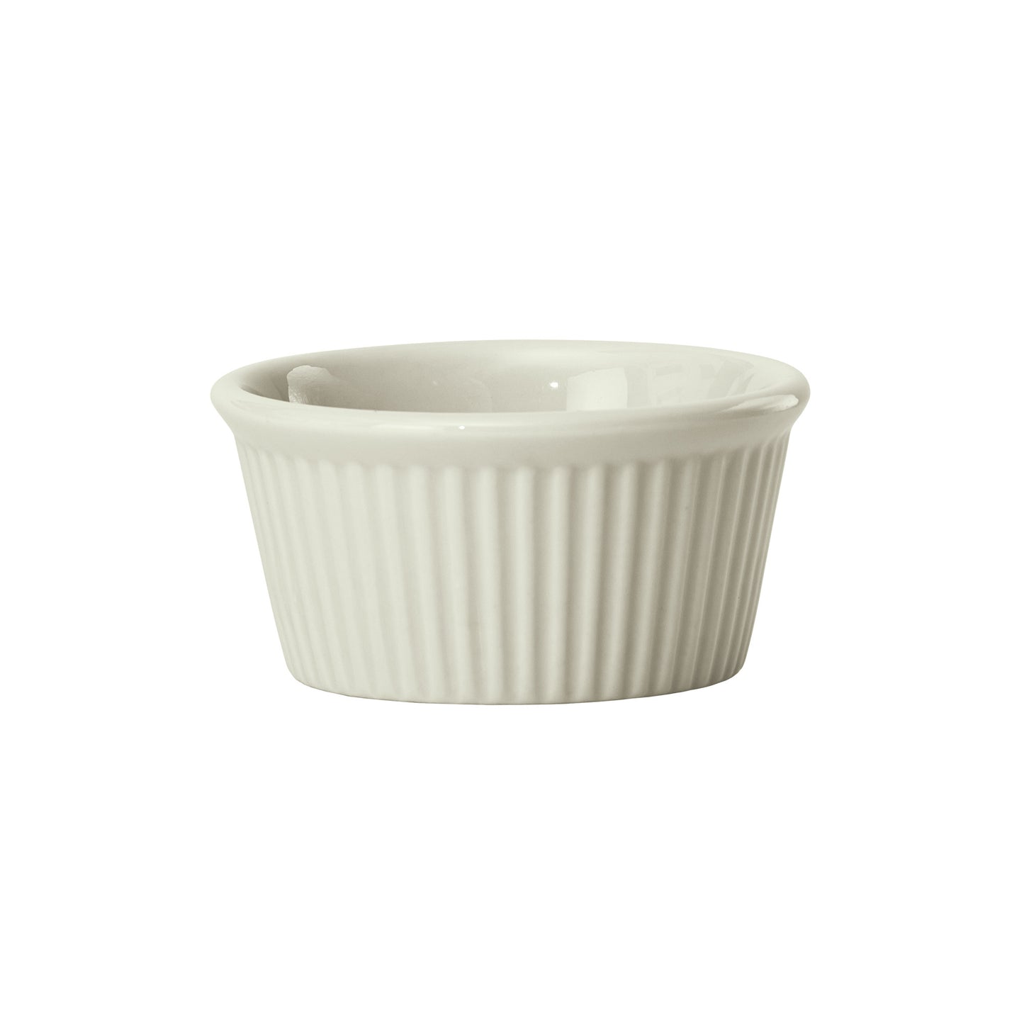 FRR-3-AW - Porcelain Fluted Ramekin, 3 oz - American White (48 Pieces/Case)