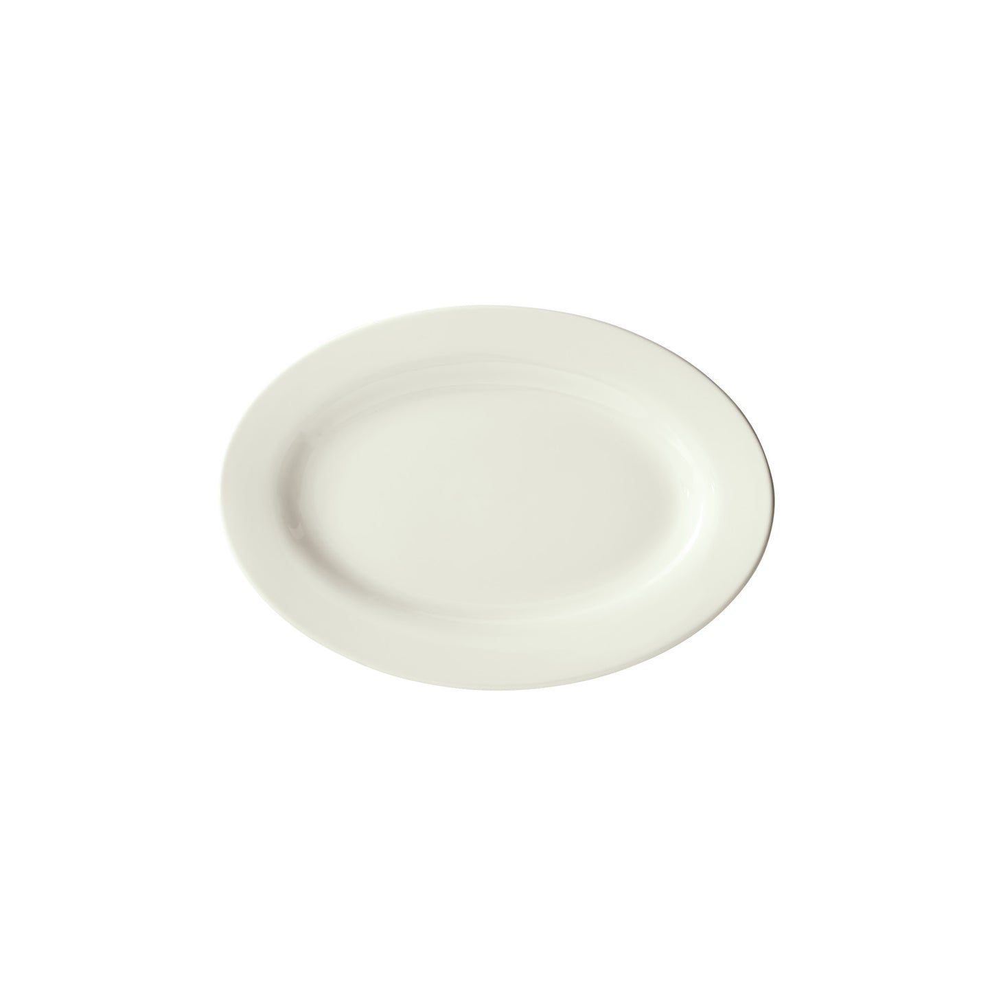 BPO-13-AW - Birkhall Porcelain Rolled Edge Platter, 13"L x 7-5/8"W x 1"H - American White (12 Pieces/Case)