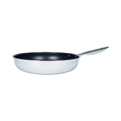 TGFP-12PR - TRI-GEN, 12" Fry Pan, Pro-Release Non-Stick, Tri-ply, Induction Ready, 18/8 SS, NSF, PFAS-Free