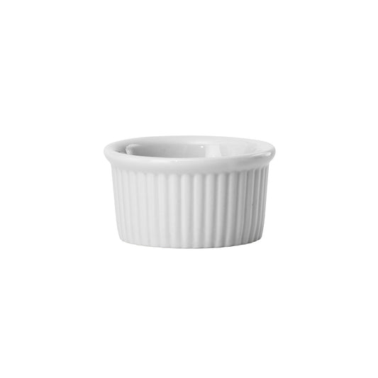 FRR-1 - Fluted Ramekin, 1 oz, White Porcelain, 72 Pieces/Case