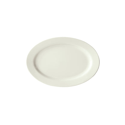 BPO-1375-AW - Birkhall Porcelain Rolled Edge Platter, 13-3/4"L x 9-7/8"W x 1-1/2"H - American White (12 Pieces/Case)