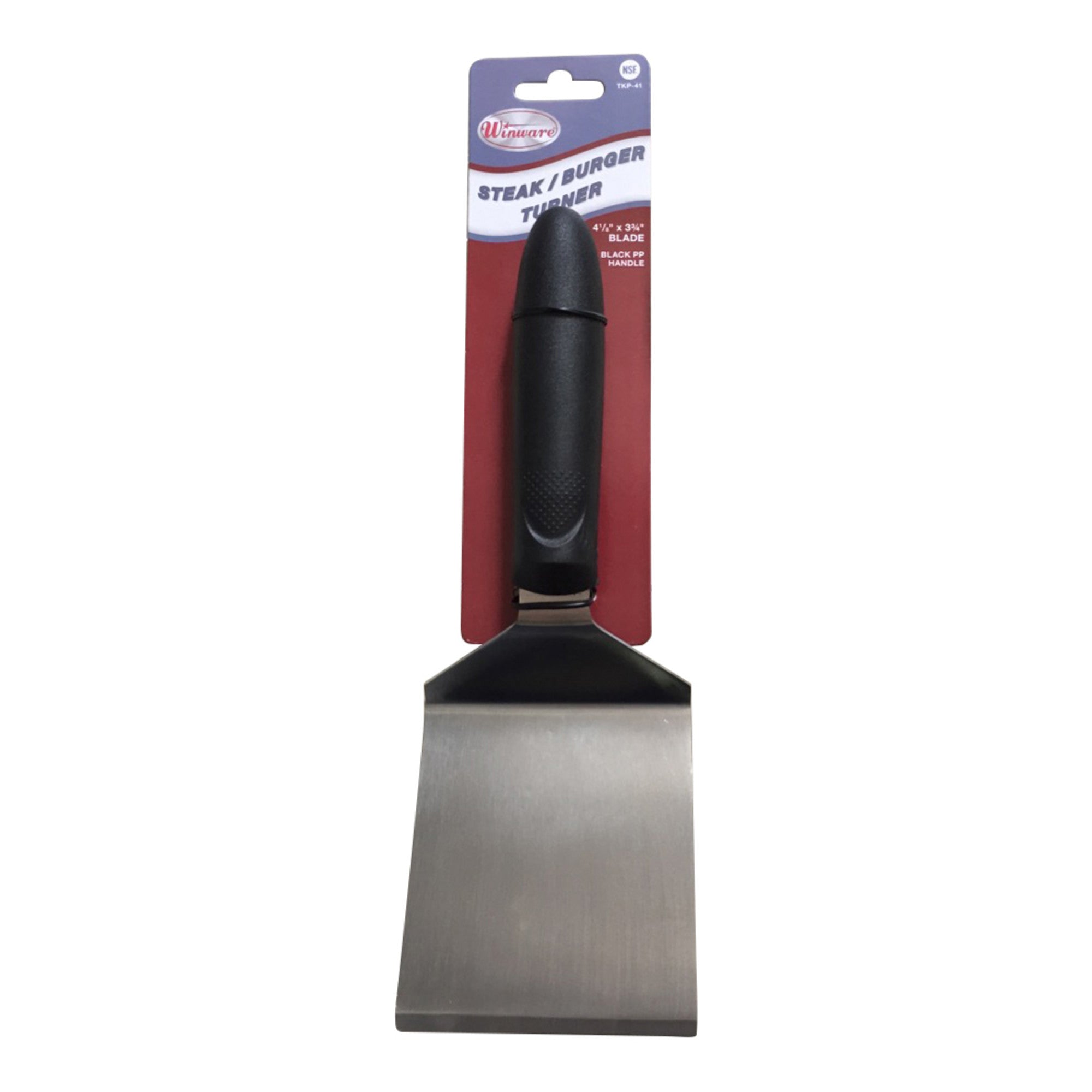 TKP-41 - Steak/Burger Turner with Offset, Black Polypropylene