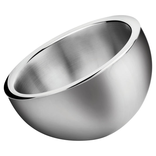 Double-Wall Angled Display Bowl, Stainless Steel - 1-1/2 Quart