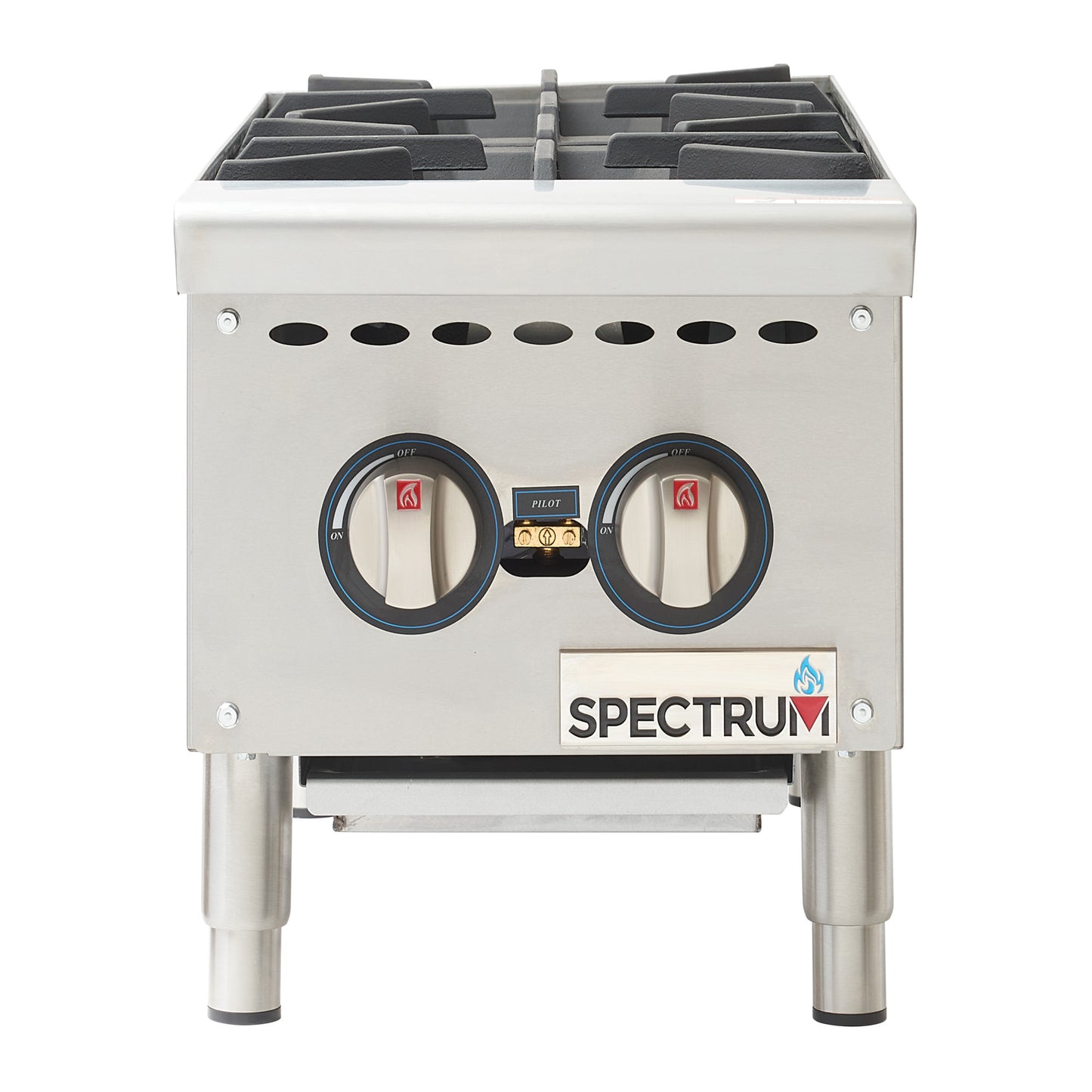 NGHP-2 - Spectrum Gas Hot Plate, 12" Wide, 2-Burner, Natural / LP