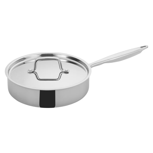 Tri-Gen Tri-Ply Stainless Steel Sauté Pan with Cover - 3 Quart