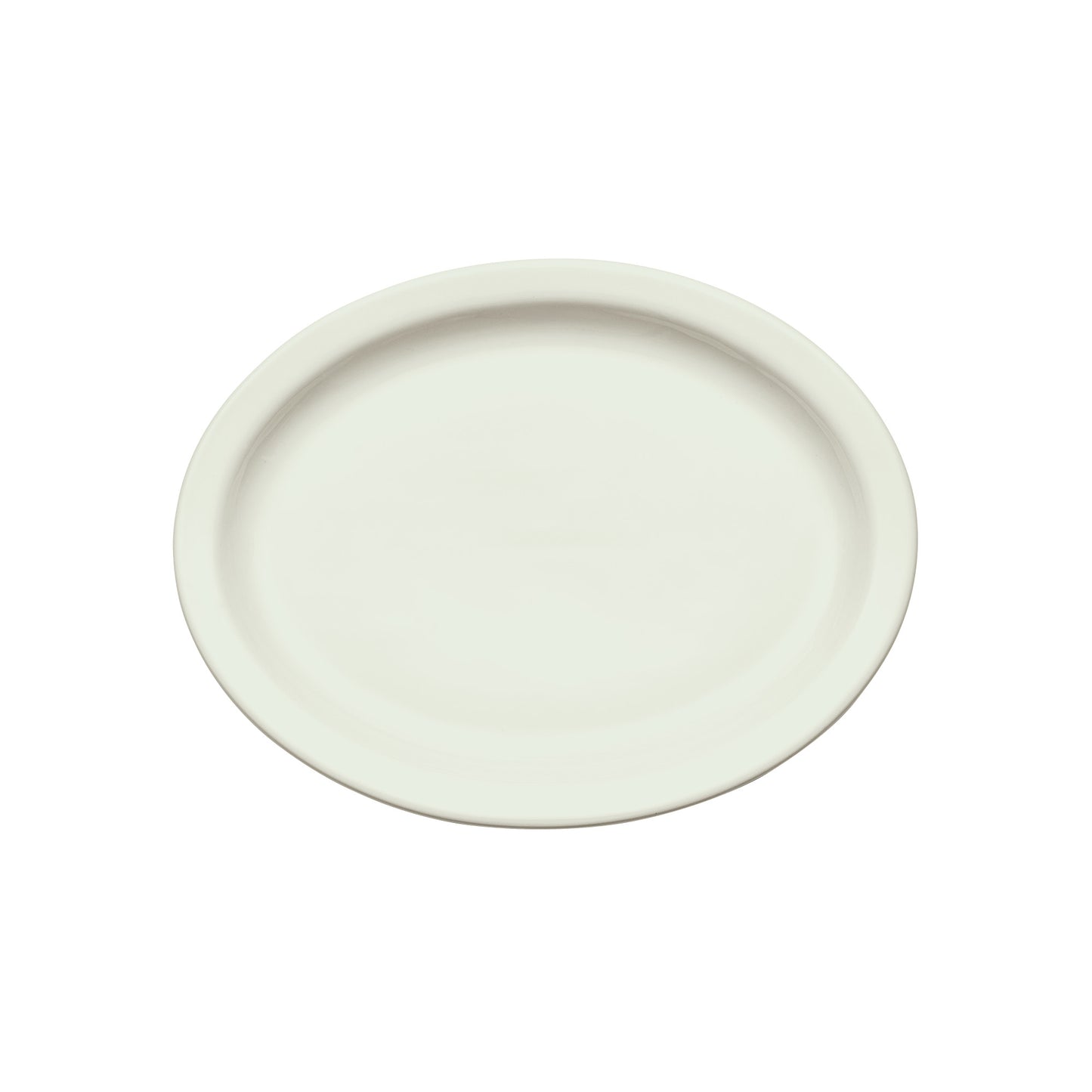 BPO-10NR-AW - Birkhall Porcelain Narrow Rim Oval Platter, 10"L x 8"W x 3/4"H - American White (24 Pieces/Case)