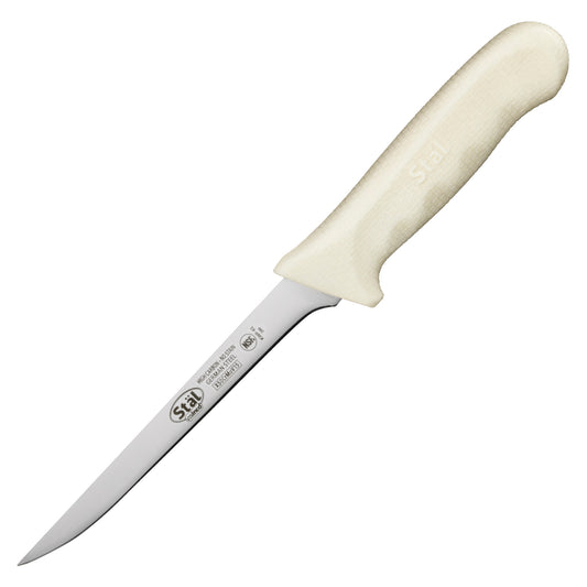 6" Boning Knife, White PP Hdl, Narrow