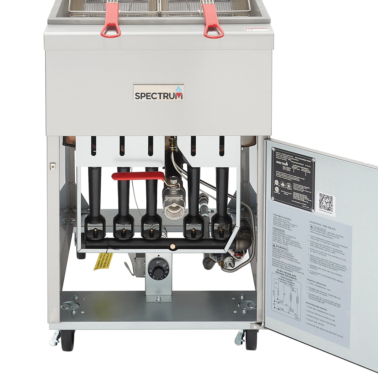 NGGF-70-NG - Spectrum Gas Deep Fryer, 70lb, 5-Tube, Natural Gas