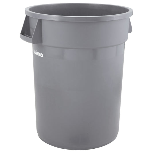 Heavy-Duty Round Trash Can - Gray, 20 Gallon