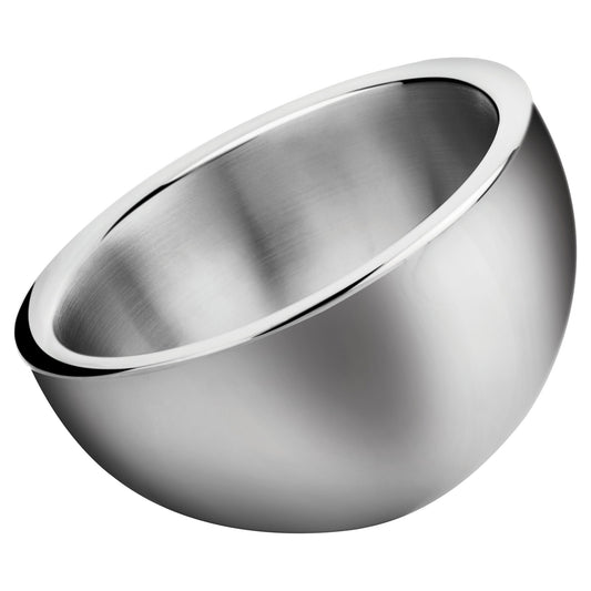 Double-Wall Angled Display Bowl, Stainless Steel - 2-1/4 Quart