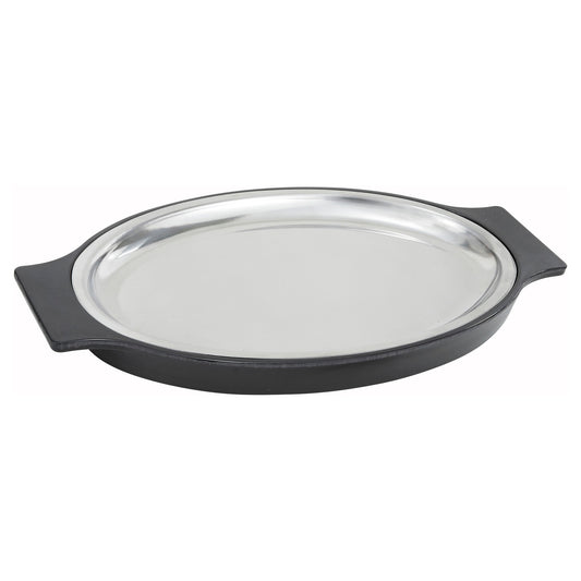 SIZ-11ST -  11" Oval Sizzling Platter & Underliner Set