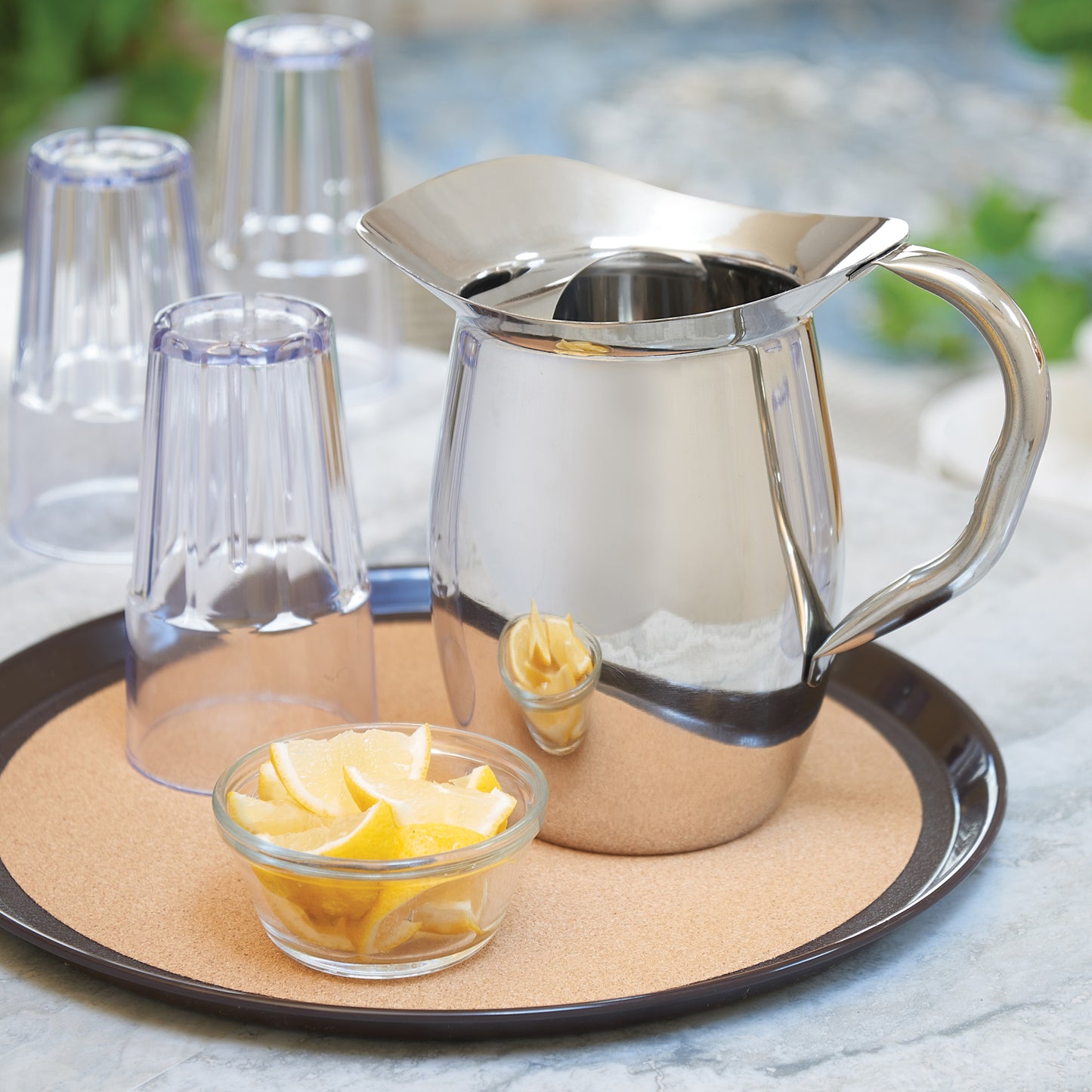 2 Qt S/S Bell Pitcher with Ice Guard