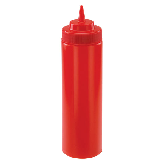 24oz Wide-Mouth Squeeze Bottles - Red