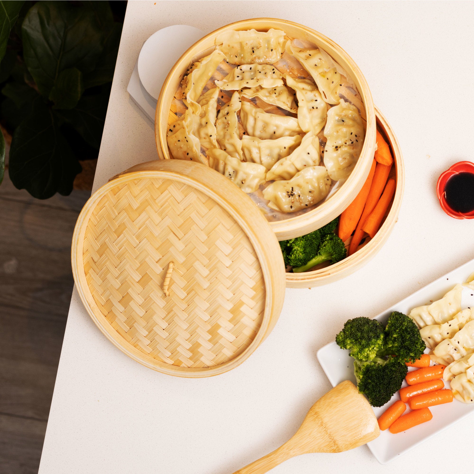 J26-0013 - Joyce Chen 2-Tier Bamboo Steamer Baskets, 10