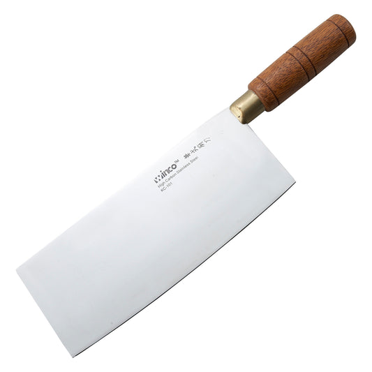 Chinese Cleaver with Wooden Handle, 8" x 3-1/2" Blade