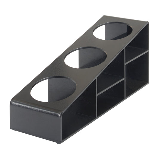 SBO-3C - Syrup/Condiment Bottle Organizer, 3-Compartments, Black