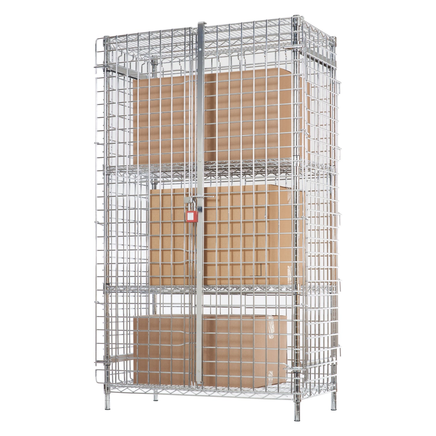 Security Cage, Chrome-Plated - 24" x 60" x 63"