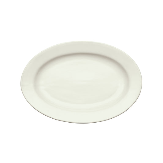 BPO-15-AW - Birkhall Porcelain Rolled Edge Platter, 15"L x 10-1/4"W x 1-1/2"H - American White (12 Pieces/Case)