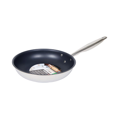 TGFP-8PR - TRI-GEN, 8" Fry Pan, Pro-Release Non-Stick, Tri-ply, Induction Ready, 18/8 SS, NSF, PFAS-Free