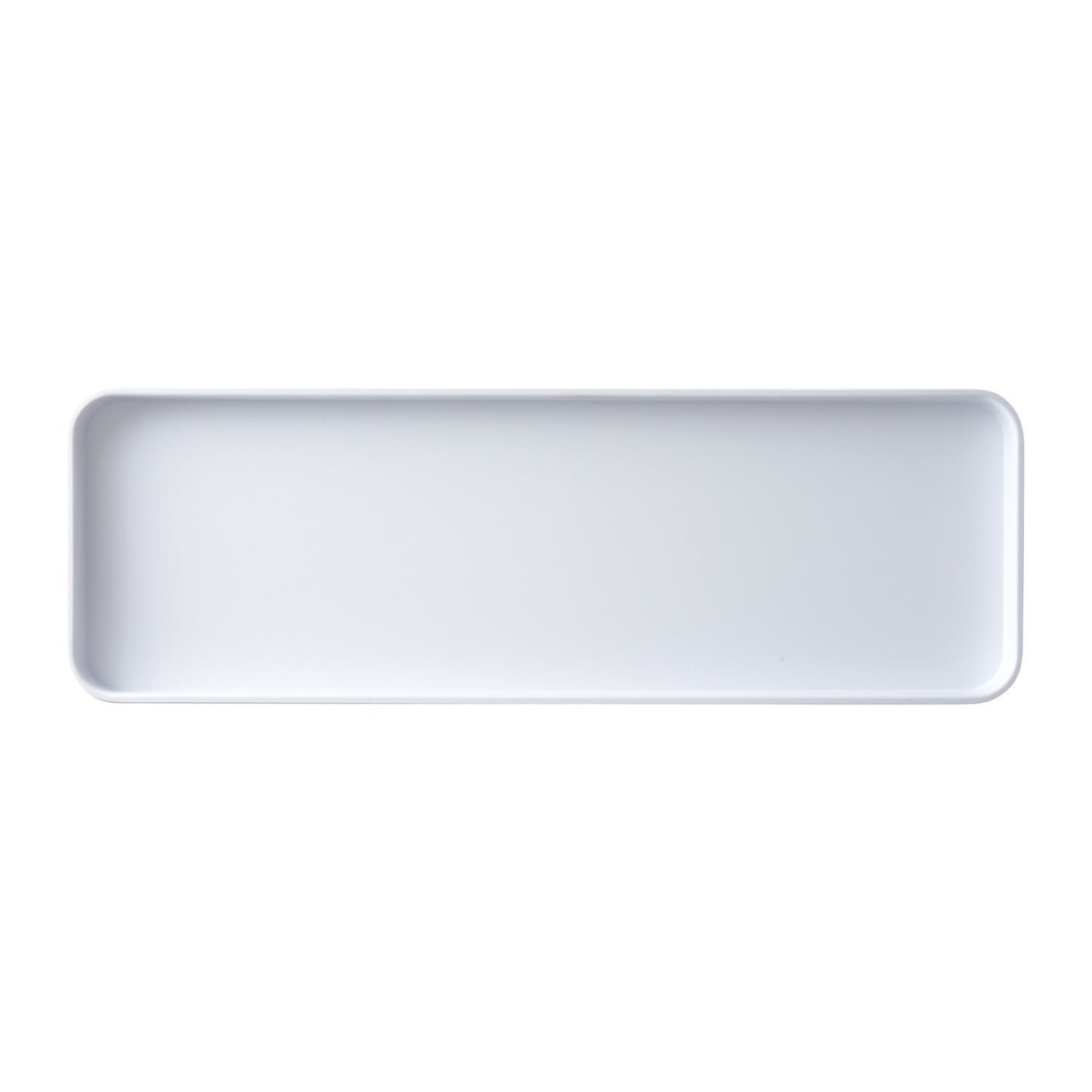 MMP-1806W - Melamine Platter, 18in L x 6in W x 1in H, Rectangular, White
