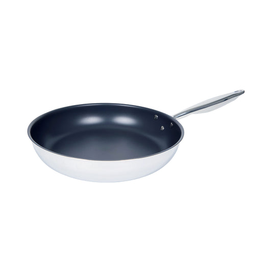 TGFP-12PR - TRI-GEN, 12" Fry Pan, Pro-Release Non-Stick, Tri-ply, Induction Ready, 18/8 SS, NSF, PFAS-Free