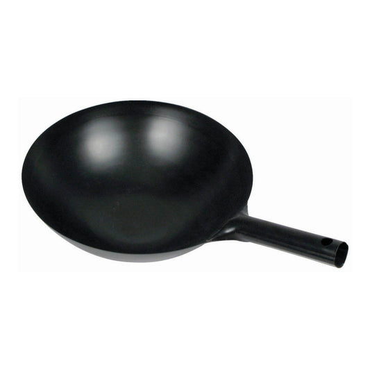WOK-34 - Black Carbon Steel Wok - 14"