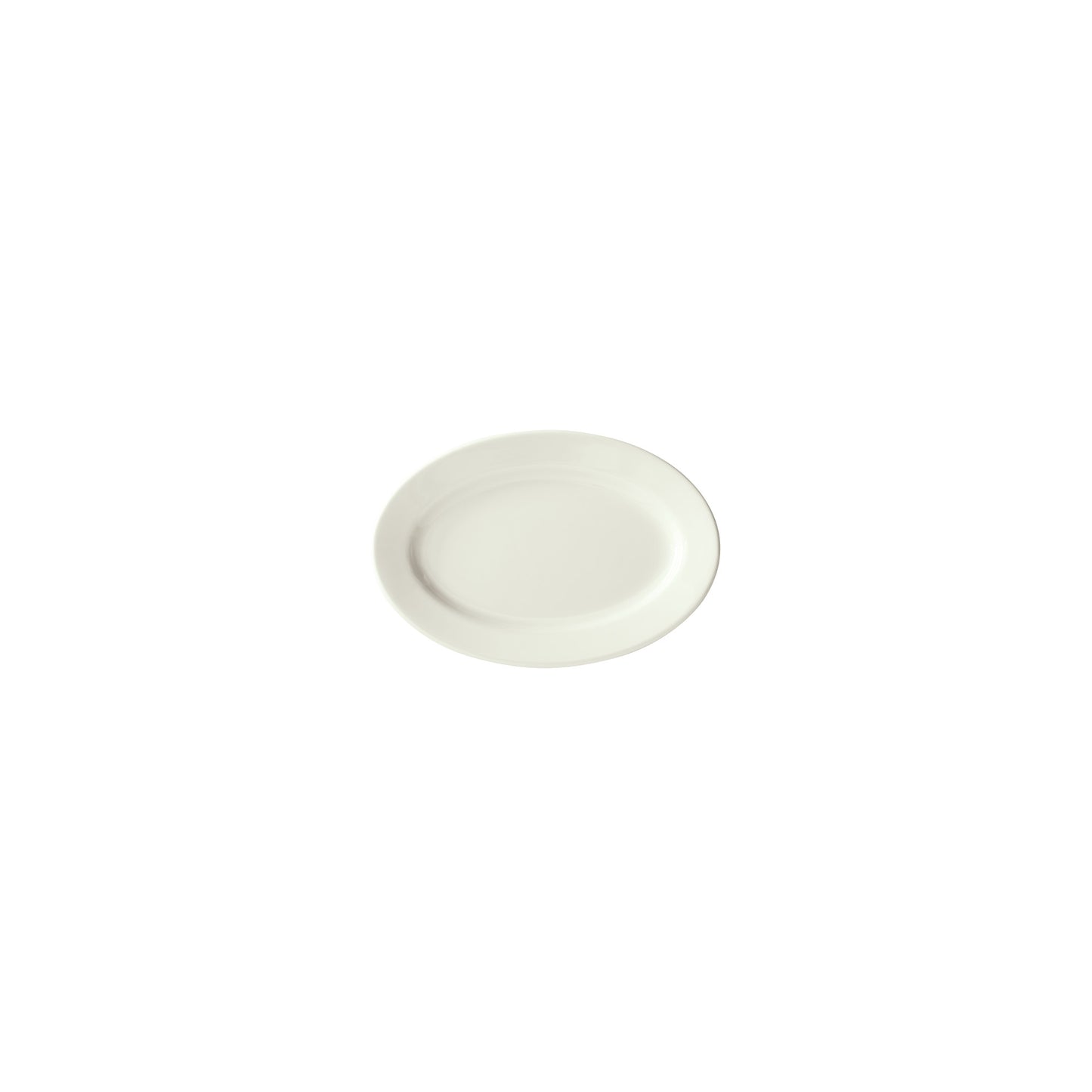 BPO-7-AW - Birkhall Porcelain Rolled Edge Platter, 7"L x 4-1/2"W x 3/4"H - American White (36 Pieces/Case)