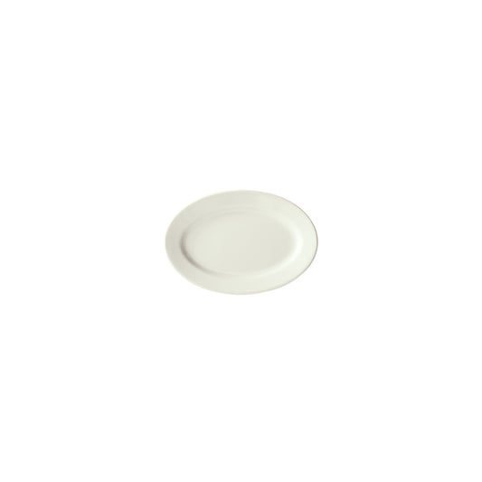 BPO-7-AW - Birkhall Porcelain Rolled Edge Platter, 7"L x 4-1/2"W x 3/4"H - American White (36 Pieces/Case)